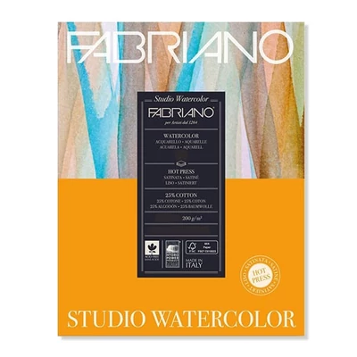 Fabriano Studio Watercolour Bloc de acuarelă, 200 g, 28x35,6 cm, 20 coli, neted