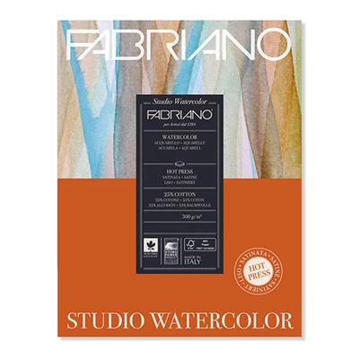 Fabriano Studio Watercolour  Bloc de acuarelă, 300 g, 28x35,6 cm, 12 coli, neted