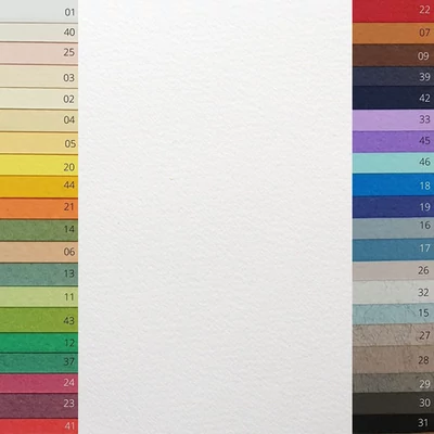 Hârtie colorată de desen Fabriano Tiziano , A4 - 01, bianco
