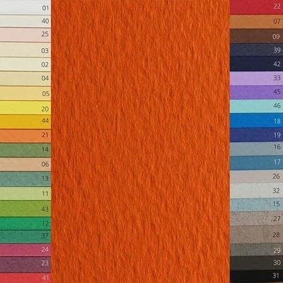 Hârtie colorată de desen Fabriano Tiziano , 50x65 cm - 21, arancio