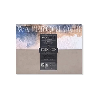 Bloc de acuarelă Fabriano Watercolor Torchon, 300 g, 23x30,5 cm, 20 coli, rugoasă