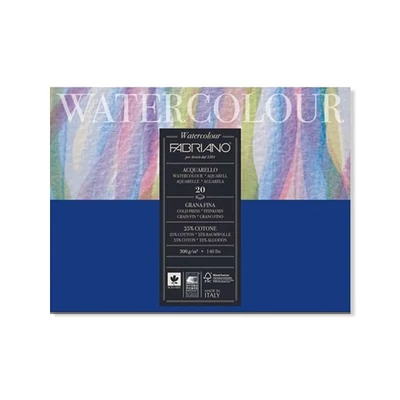 Fabriano Watercolour  Bloc de acuarelă, 300 g, 24x32 cm, 20 coli, semi-rugoasă