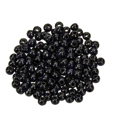 Mărgele din lemn, 4 mm, 150 buc - 89, negru