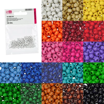 Mărgele din lemn, 4 mm, 150 buc - în diverse culori