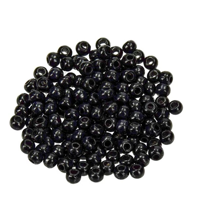 Mărgele din lemn, 6 mm, 110 buc - 89, negru