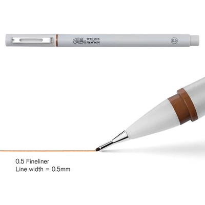 Fineliner liner, sepia - 0,5 mm