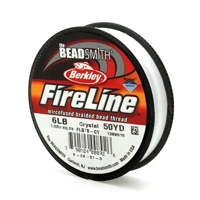 Ață de mărgele Berkley FireLine, 6LB, 0,15 mm, 50 yard - crystal