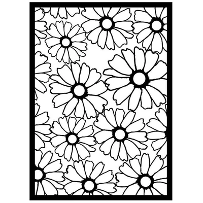 Stencil, Gelli Arts, 5x7&amp;quot;, 12,7x17,8 cm - floare