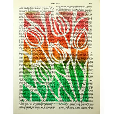 Stencil, Gelli Arts, 5x7&amp;quot;, 12,7x17,8 cm - lalele