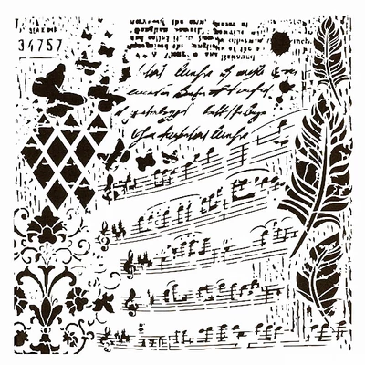 Șablon , Cadence, 25x25 cm - note muzicale