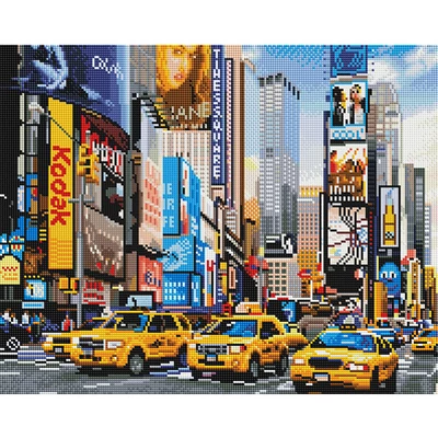 Pictură cu diamante , pe pânză întinsă , 40x50 cm - The Times Square