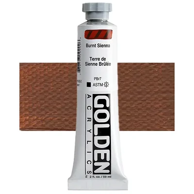 Vopsea acrilică Golden Acrylics Heavy Body, 59 ml - 1020, burnt sienna
