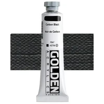 Vopsea acrilică Golden Acrylics Heavy Body, 59 ml - 1040, carbon black