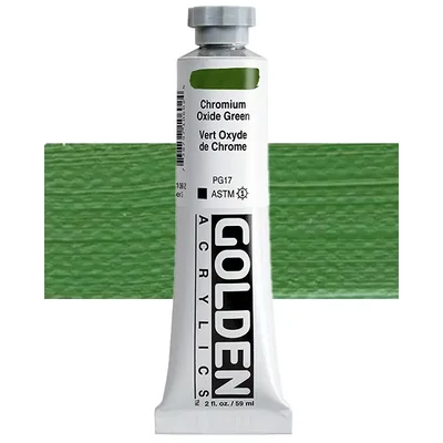 Vopsea acrilică Golden Acrylics Heavy Body, 59 ml - 1060, chromium oxide green