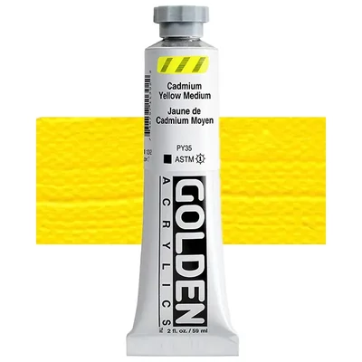 Vopsea acrilică Golden Acrylics Heavy Body, 59 ml - 1130, cadmium yellow medium