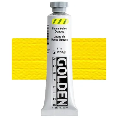 Vopsea acrilică Golden Acrylics Heavy Body, 59 ml - 1191, hansa yellow opaque