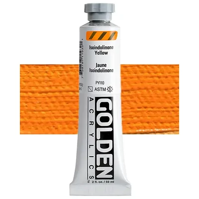 Vopsea acrilică Golden Acrylics Heavy Body, 59 ml - 1193, isoindolinone yellow