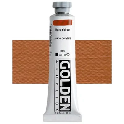 Vopsea acrilică Golden Acrylics Heavy Body, 59 ml - 1202, mars yellow