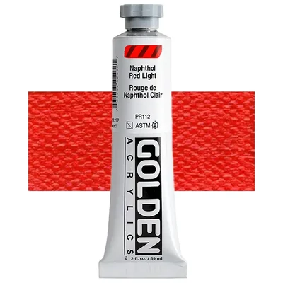 Vopsea acrilică Golden Acrylics Heavy Body, 59 ml - 1210, naphthol red light