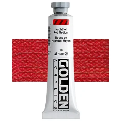 Vopsea acrilică Golden Acrylics Heavy Body, 59 ml - 1220, naphthol red medium