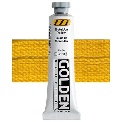 Vopsea acrilică Golden Acrylics Heavy Body, 59 ml - 1225, nickel azo yellow