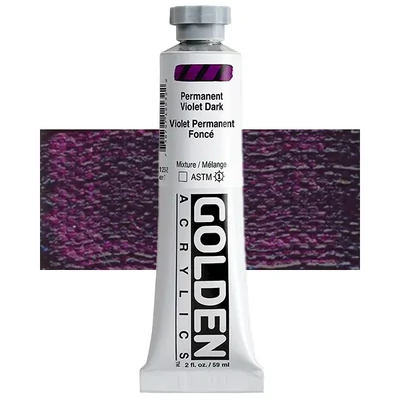 Vopsea acrilică Golden Acrylics Heavy Body, 59 ml - 1253, permanent violet dark