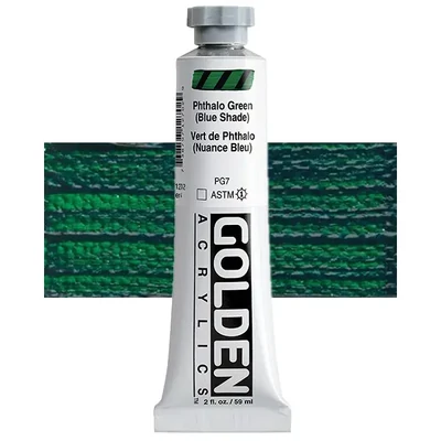 Vopsea acrilică Golden Acrylics Heavy Body, 59 ml - 1270, phthalo green (blue shade)