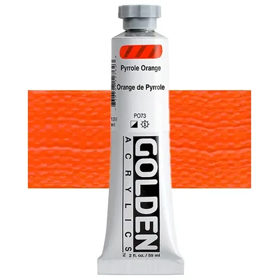 Vopsea acrilică Golden Acrylics Heavy Body, 59 ml - 1276, pyrrole orange