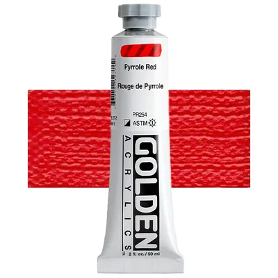 Vopsea acrilică Golden Acrylics Heavy Body, 59 ml - 1277, pyrrole red