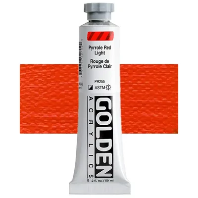 Vopsea acrilică Golden Acrylics Heavy Body, 59 ml - 1279, pyrrole red light