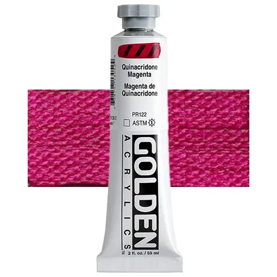 Vopsea acrilică Golden Acrylics Heavy Body, 59 ml - 1305, quinacridone magenta