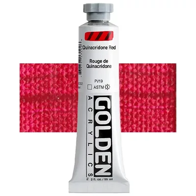 Vopsea acrilică Golden Acrylics Heavy Body, 59 ml - 1310, quinacridone red