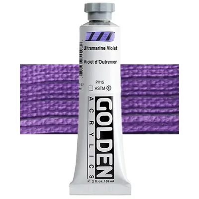 Vopsea acrilică Golden Acrylics Heavy Body, 59 ml - 1401, ultramarine violet