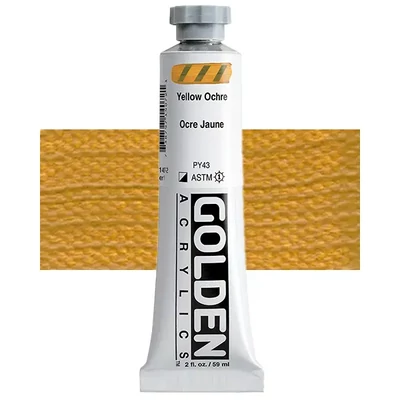 Vopsea acrilică Golden Acrylics Heavy Body, 59 ml - 1407, yellow ochre