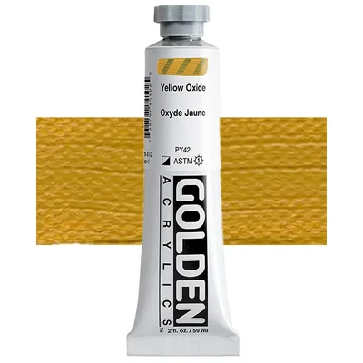 Vopsea acrilică Golden Acrylics Heavy Body, 59 ml - 1410, yellow oxide