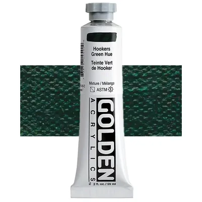 Vopsea acrilică Golden Acrylics Heavy Body, 59 ml - 1454, hookers green hue