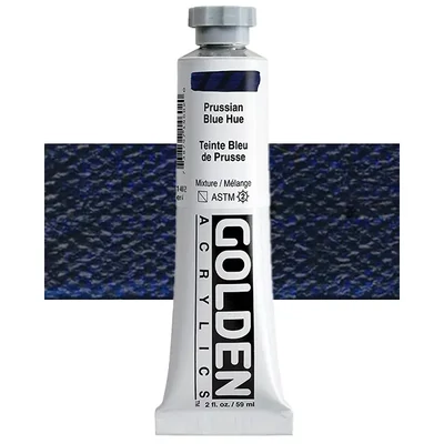 Vopsea acrilică Golden Acrylics Heavy Body, 59 ml - 1460, prussian blue hue