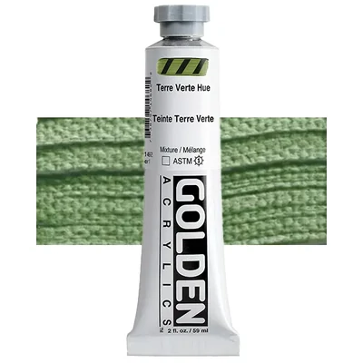 Vopsea acrilică Golden Acrylics Heavy Body, 59 ml - 1468, terre verte hue