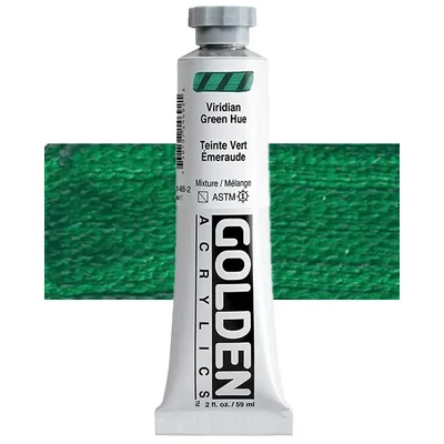 Vopsea acrilică Golden Acrylics Heavy Body, 59 ml - 1469, viridian green hue