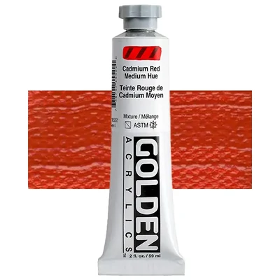 Vopsea acrilică Golden Acrylics Heavy Body, 59 ml - 1552, cadmium red medium hue