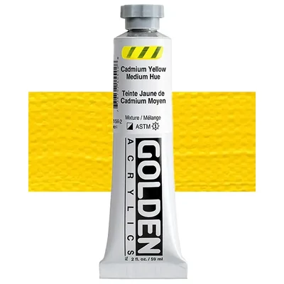 Vopsea acrilică Golden Acrylics Heavy Body, 59 ml - 1554, cadmium yellow medium hue