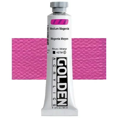 Vopsea acrilică Golden Acrylics Heavy Body, 59 ml - 1570, medium magenta