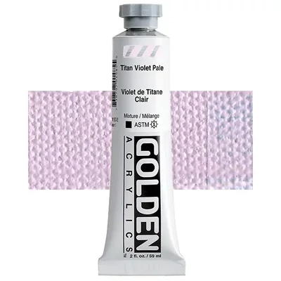 Vopsea acrilică Golden Acrylics Heavy Body, 59 ml - 1573, titan violet pale