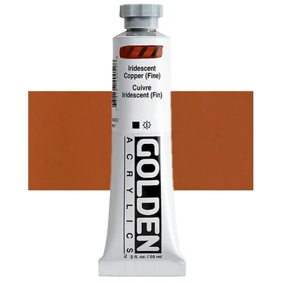 Vopsea acrilică Golden Acrylics Heavy Body, 59 ml - 4005, iridescent copper (fine)