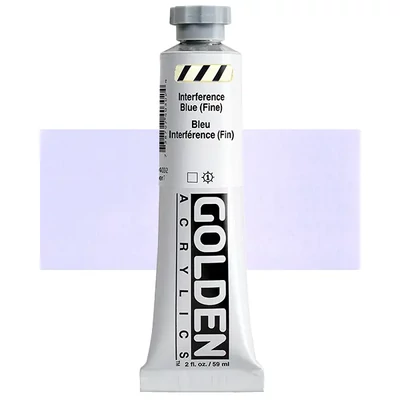 Vopsea acrilică Golden Acrylics Heavy Body, 59 ml - 4030, interference blue (fine)
