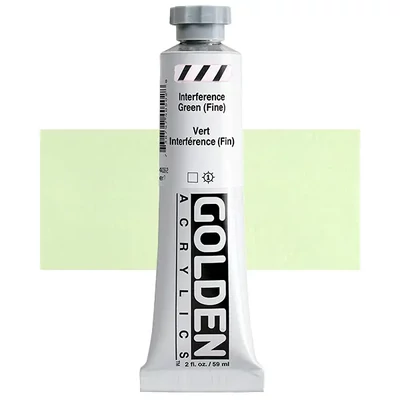 Vopsea acrilică Golden Acrylics Heavy Body, 59 ml - 4050, interference green (fine)