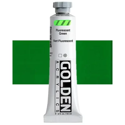 Vopsea acrilică Golden Acrylics Heavy Body, 59 ml - 4620, fluorescent green