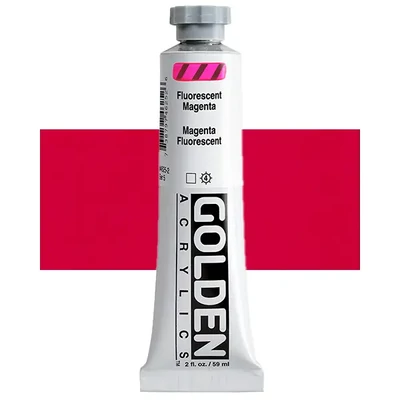Vopsea acrilică Golden Acrylics Heavy Body, 59 ml - 4625, fluorescent magenta