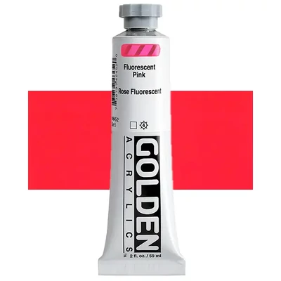 Vopsea acrilică Golden Acrylics Heavy Body, 59 ml - 4645, fluorescent pink