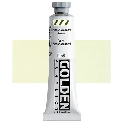Vopsea acrilică Golden Acrylics Heavy Body, 59 ml - 4900, phosphorescent green